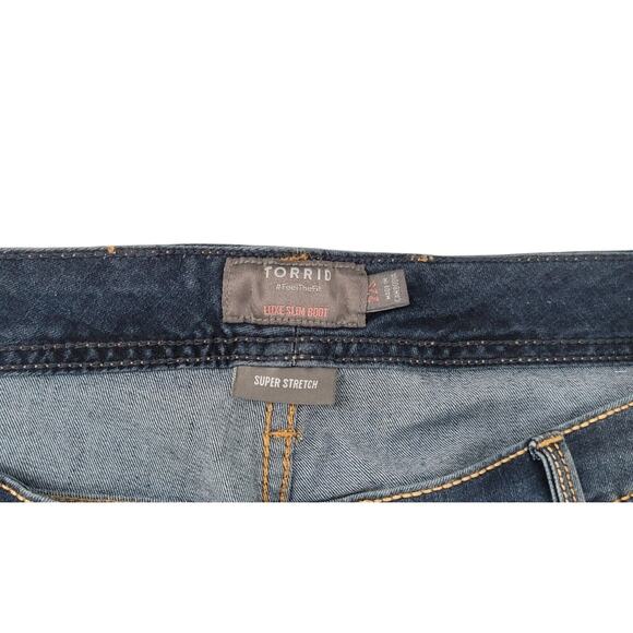 Torrid Luxe Slim Boot Jeans Super Stretch Medium Wash Size 22R Plus Size Denim - Picture 5 of 5